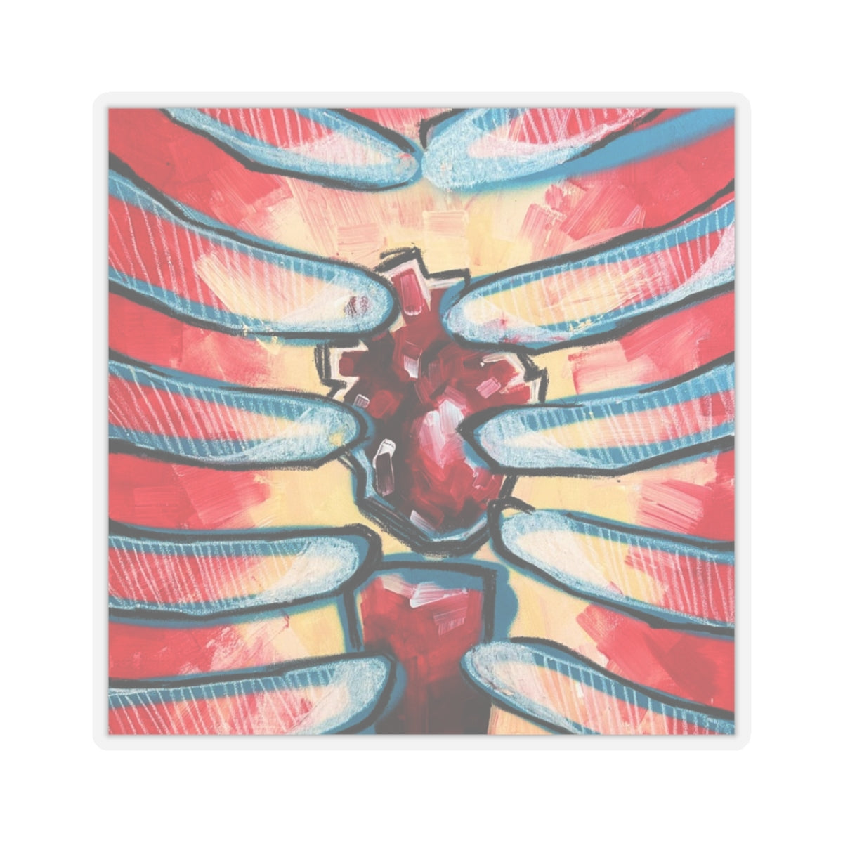 I like to think of my mind as a living room, and my heart is the centerpiece Sticker